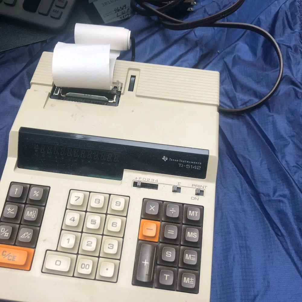 Texas Instrument adding machine printer